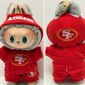 49ers Niners Labubu 2pc warmups, San Francisco football-inspired